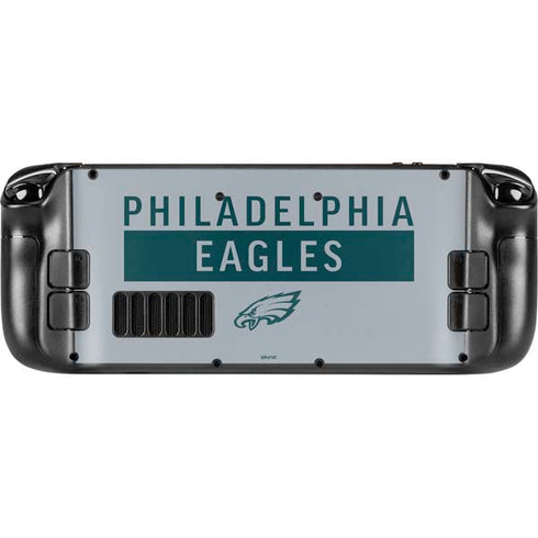 NFL Philadelphia Eagles Silver Performance Series Steam Deck Handheld Gaming Computer Skin